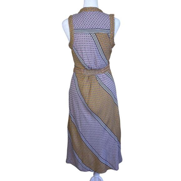 Anthropologie Maeve Carla Faux-wrap Midi Dress Fit & Flare Boho Print Feminine - Picture 9 of 16